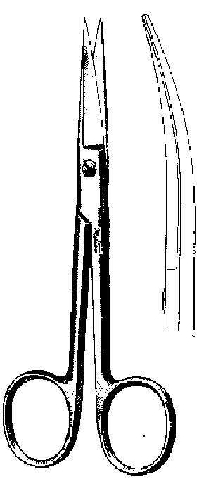 Scissors Operating Mayo, 5-1/2' (140mm), Curved, Heavy Pattern, Sharp Points by Integra York PA, Inc. (Miltex)  ID 5-116